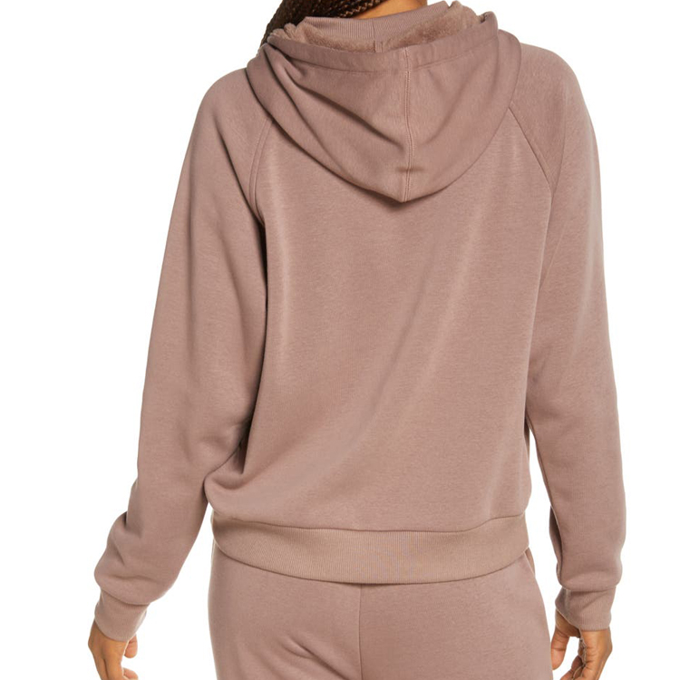 High Quality Plain Fitness Women Mock Neck Workout Pullovers Hoodies Custom Printed detail pictures