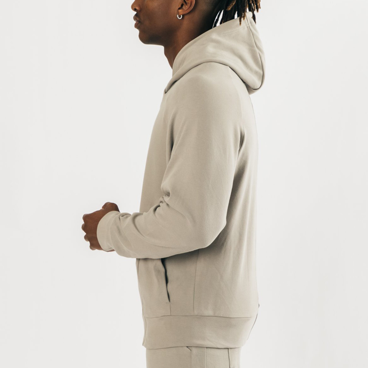 High Quality Slim Fit Cotton Polyester Custom Logo Plain Hoodies Sweatshirts For Men detail pictures