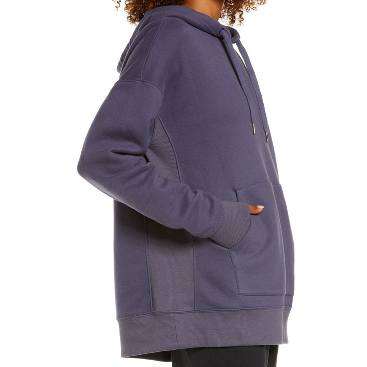 Soft 100% Cotton Custom Logo Blank Workout Oversize Hoodies Sweatshirts For Women detail pictures