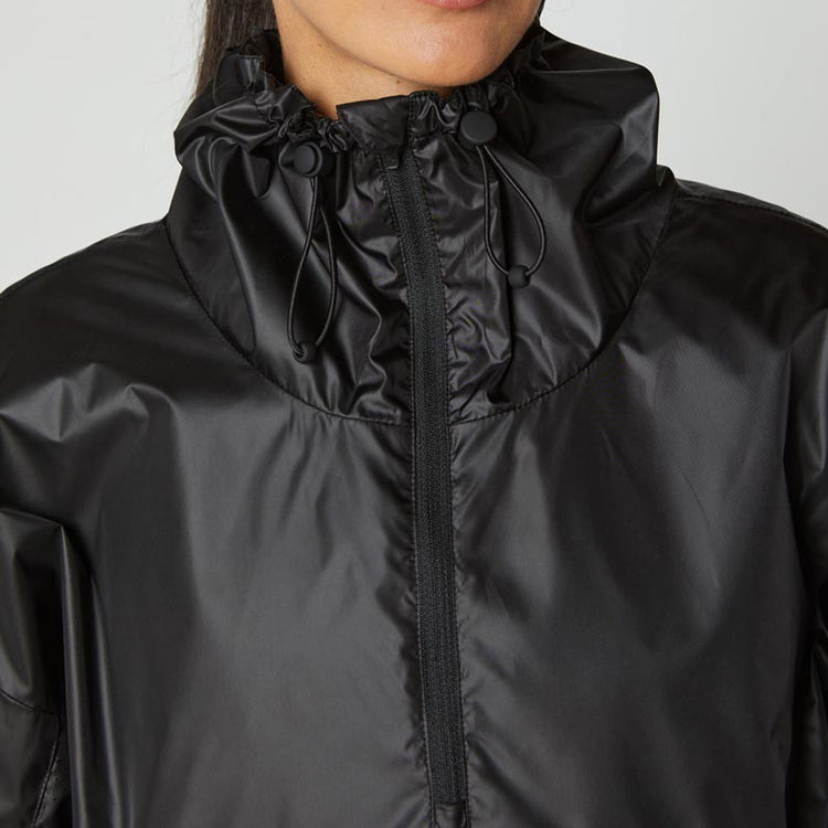 High Quality 100%Polyester Quarter Zipper Outdoor Windbreaker Gym Jacket For Women detail pictures