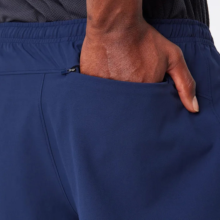 High Quality 100%Polyester Elastic Waist Men Track Sports Jogger Pants With Zipper Bottom detail pictures
