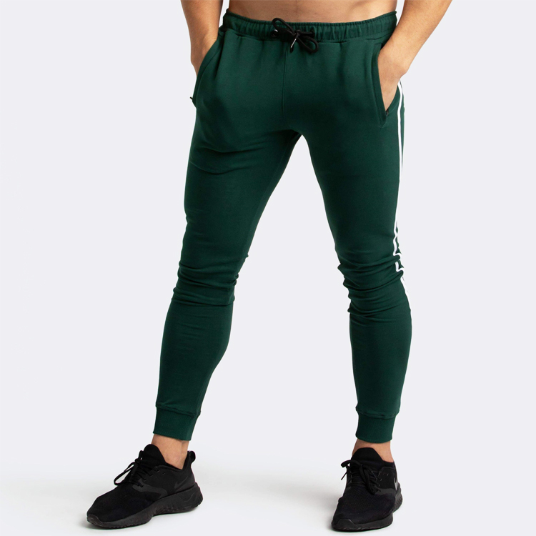 Wholesale Side Strip Custom Drawstring Waist Men Workout Pants Slim Fit Gym Joggers