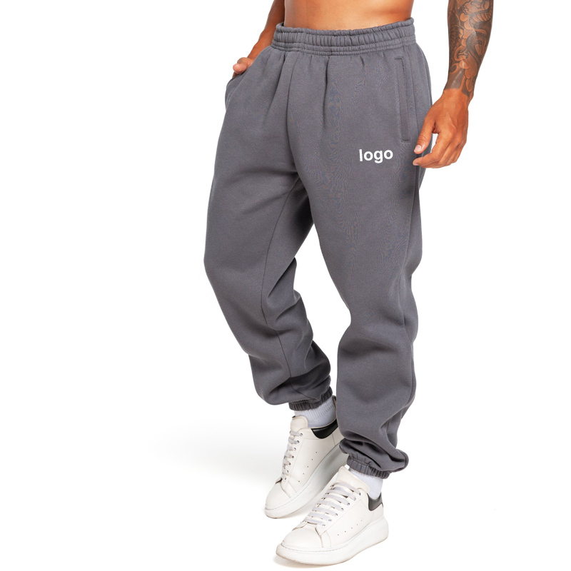 Oversize Joggers 100% Cotton Workout Men Sweatpants With Pockets