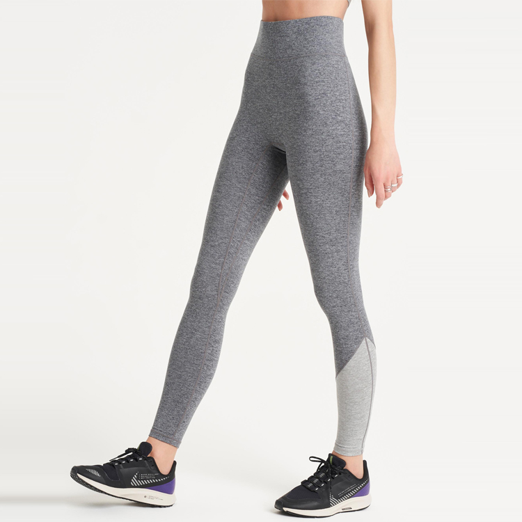 Wholesale Color Block High Waist Women Workout Yoga Pants Leggings Without Front Seam