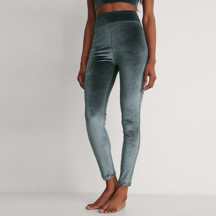 OEM Athletic High Waist Workout Fitness Tights Leggings Gym Velvet Yoga Pants For Women