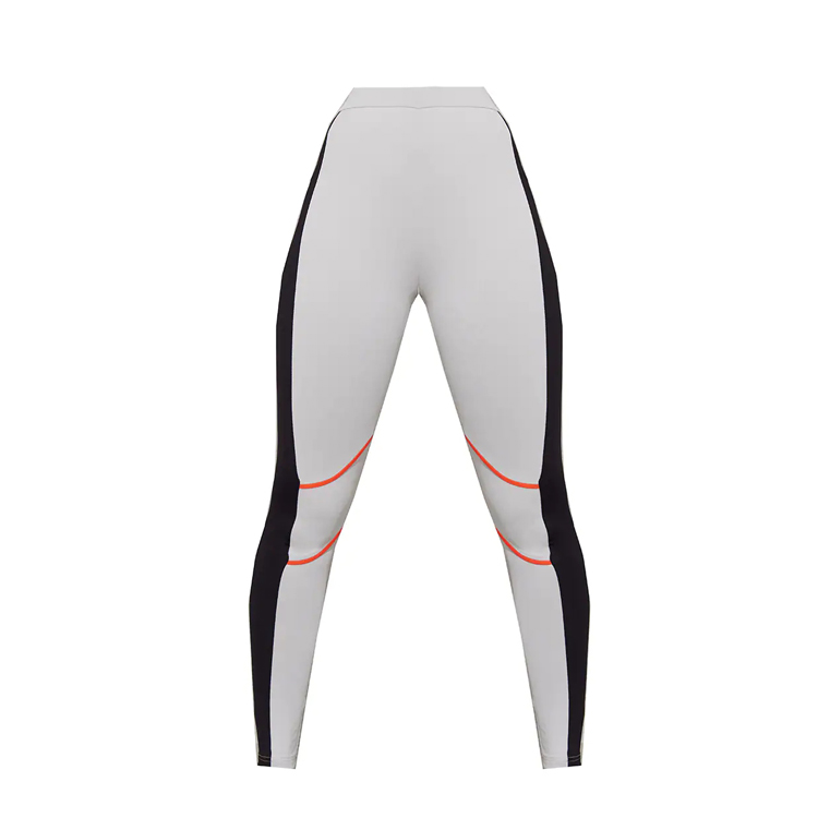 Four Way Stretch Contrast Piping Gym Leggings High Waist Yoga Tights For Women detail pictures