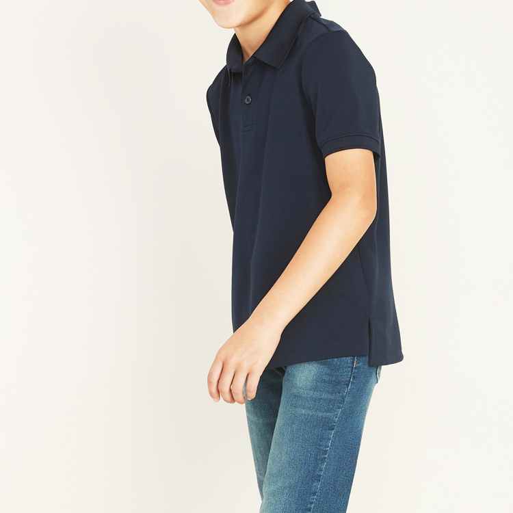 School Polot T Custom Breathable Light Weight Boys Shorts Sleeve