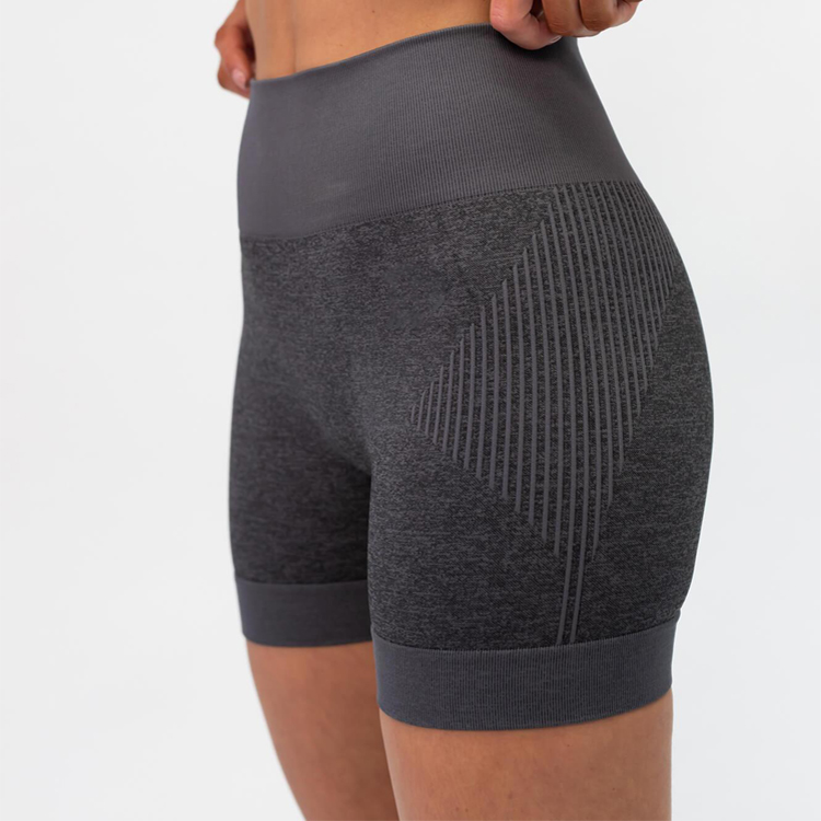Wholesale Custom Logo High Waist Women Workout Seamless Yoga Fitness Shorts detail pictures