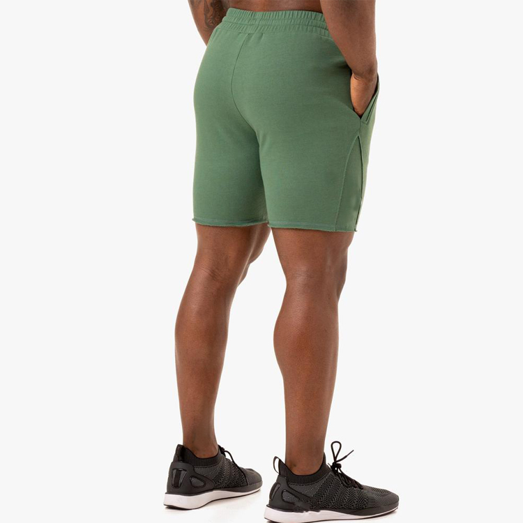 Wholesale French Terry Cotton Men Gym Sports Track Sweat Shorts With Pocket detail pictures