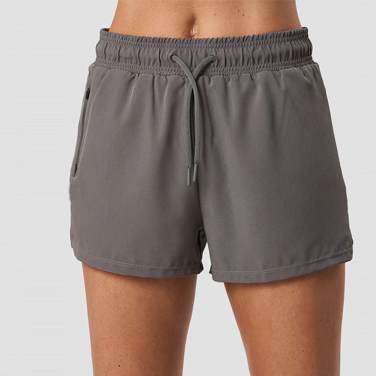 New Arrival Custom High Quality Polyester 2 IN 1 Fitness Sport Shorts For Women