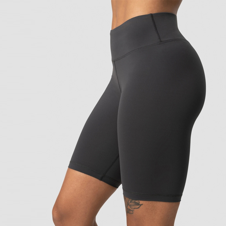 Custom Print Stretchable Workout High Waist V Shape Yoga Fitness Biker Shorts For Women detail pictures