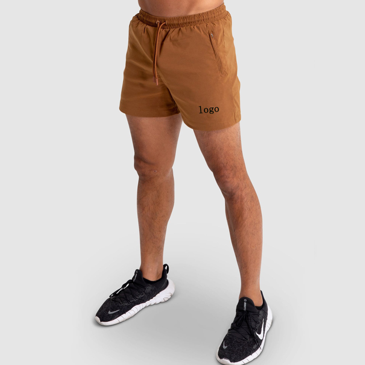 Four Way Stretch Quick Dry Polyester Elastic Waist Sports Athletic Shorts For Men detail pictures