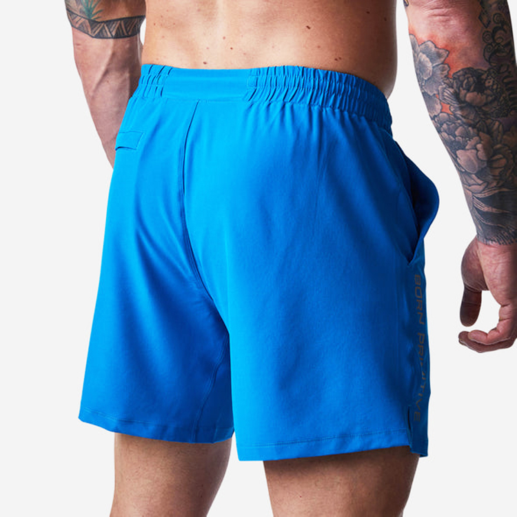 Wholesale Lightweight Polyester Elastic Waist Men Athletic Running Sports Gym Shorts detail pictures
