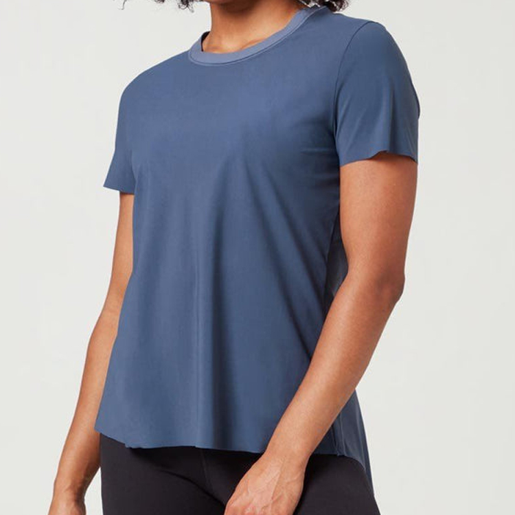 New Arrivals High Quality Workout Open Back Gym Blank T Shirt Custom Printed For Women