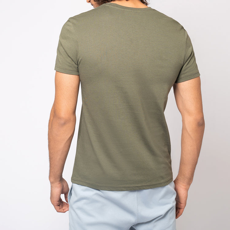 Top Quality 95% Cotton 5% Spandex Plain V Neck Workout T Shirts Custom Logo Printing detail pictures