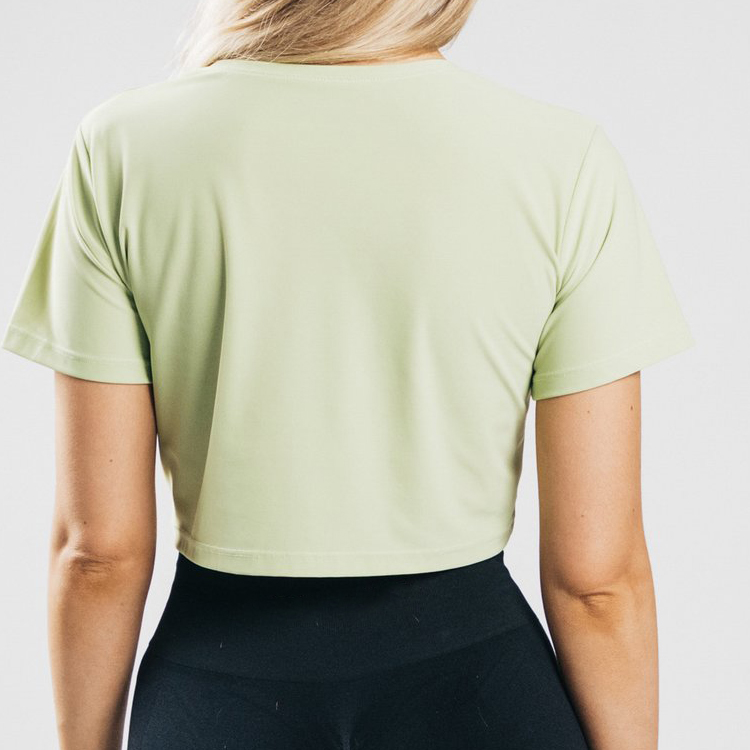 High Quality Soft Cotton Short Sleeve Blank Crop Plain T Shirt Custom Logo For Women detail pictures