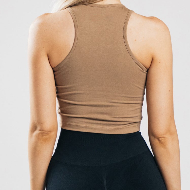 Female Sports Tanks Racer Back Gym Fitness Crop Top Custom Women Yoga Tank Tops detail pictures