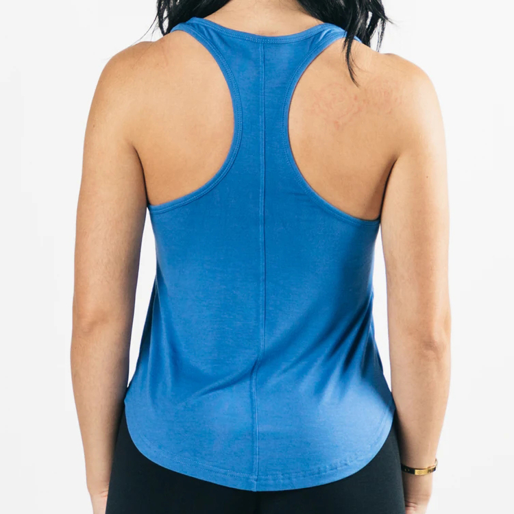 Custom Logo Lightweight Top Ladies Racer Back Gym Fitness Tank Top For Women detail pictures