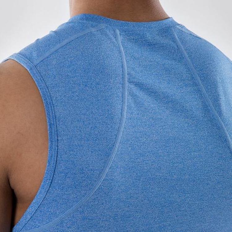Factory Price Lightweight Polyester Spandex Blank Workout Running Tank Top For Men detail pictures