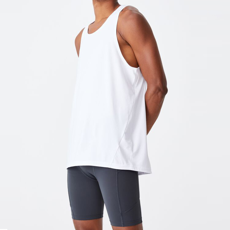 Wholesale Loose Fit Soft Cotton Custom Logo Printing Gym Sports Tank Top For Men detail pictures