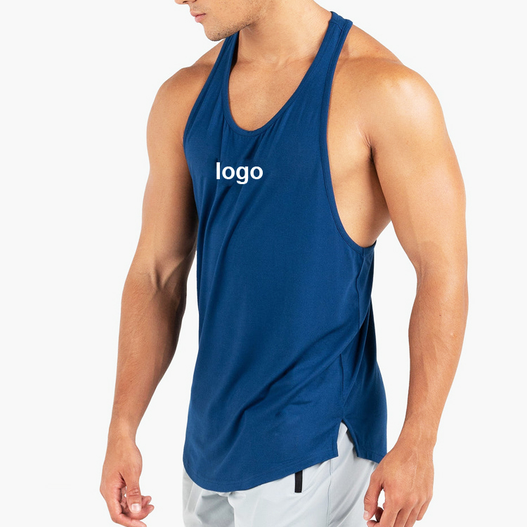 Men Stringer OEM Cotton Racer Back Sports Gym Tank Tops