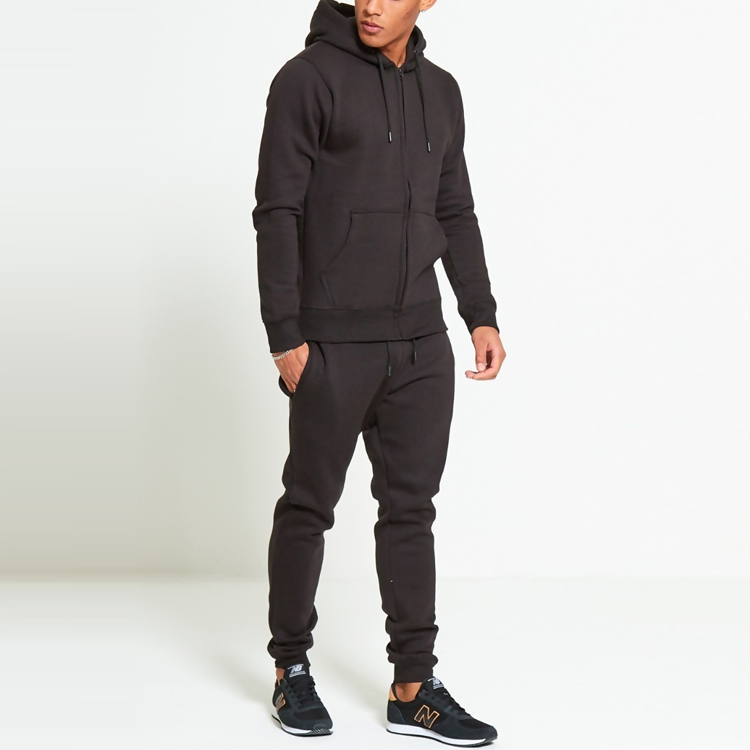 Custom Logo High Quality Gym Running Zip Up Jogger Set Men Slim Fit Workout Tracksuits detail pictures