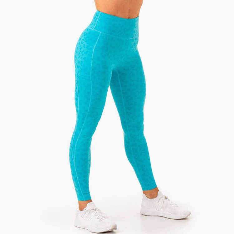 Wholesale High Stretch Sublimated Printing High Waist Pocket Yoga Legging Pants For Women detail pictures