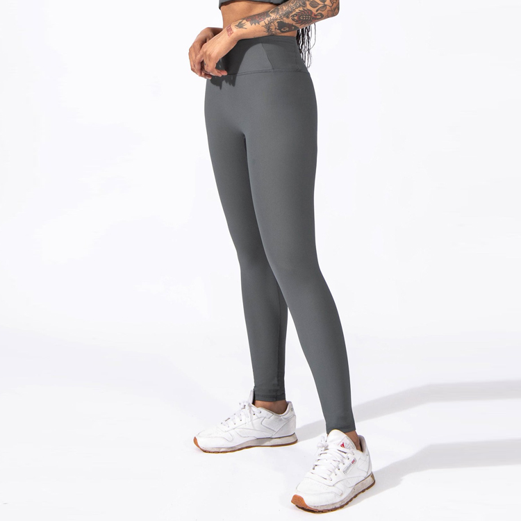 OEM Yoga Wear Tights Gym Fitness Sports High Waist Workout Ribbed Leggings Pants For Women detail pictures