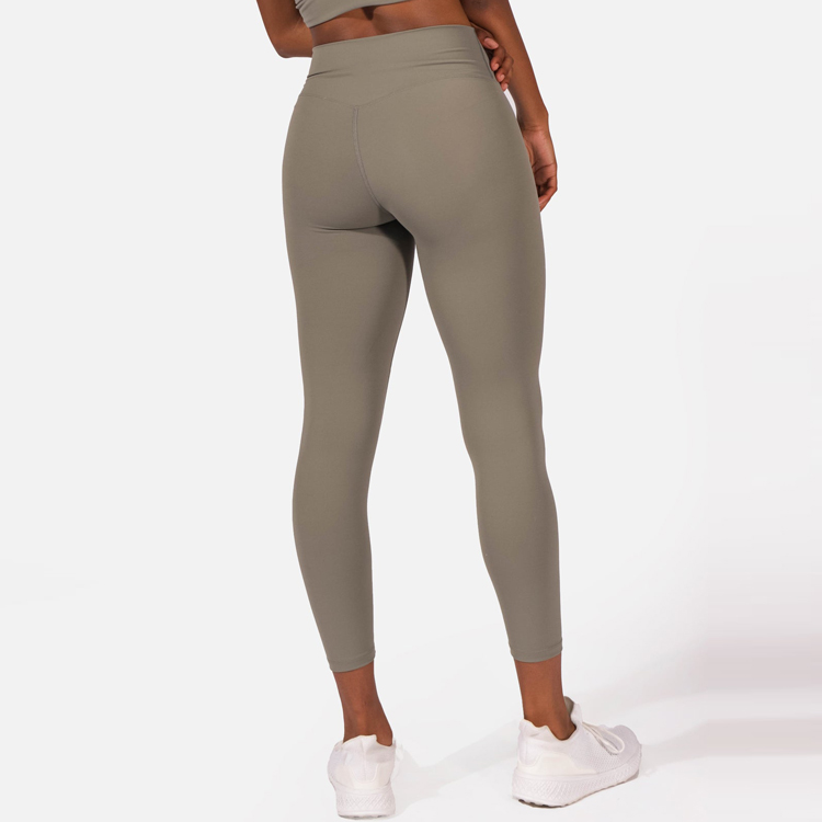 Best Sell Custom Gym Tights Women Fitness Crossover V Waist High Waist Yoga Leggings detail pictures