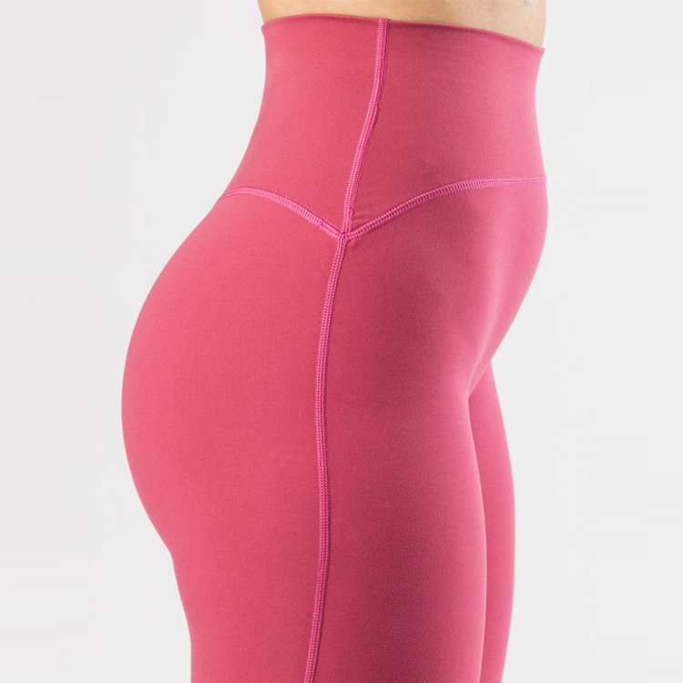 Factory Price Fitness Tights Custom No Front Seam High Waist Yoga Legging Pants For Women detail pictures