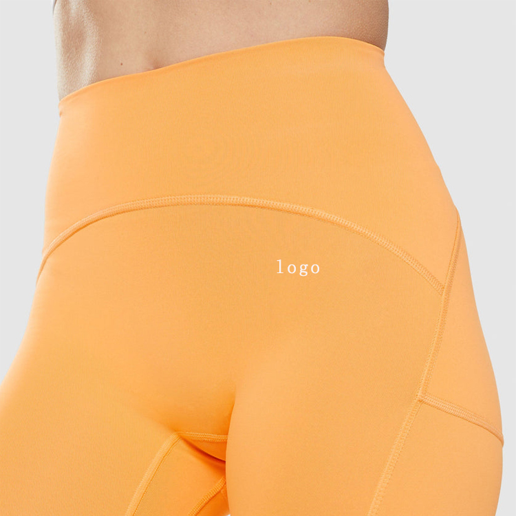 High Waist Mesh Panel No Front Seam Compression Gym Tights Yoga Pants Leggings For Women detail pictures