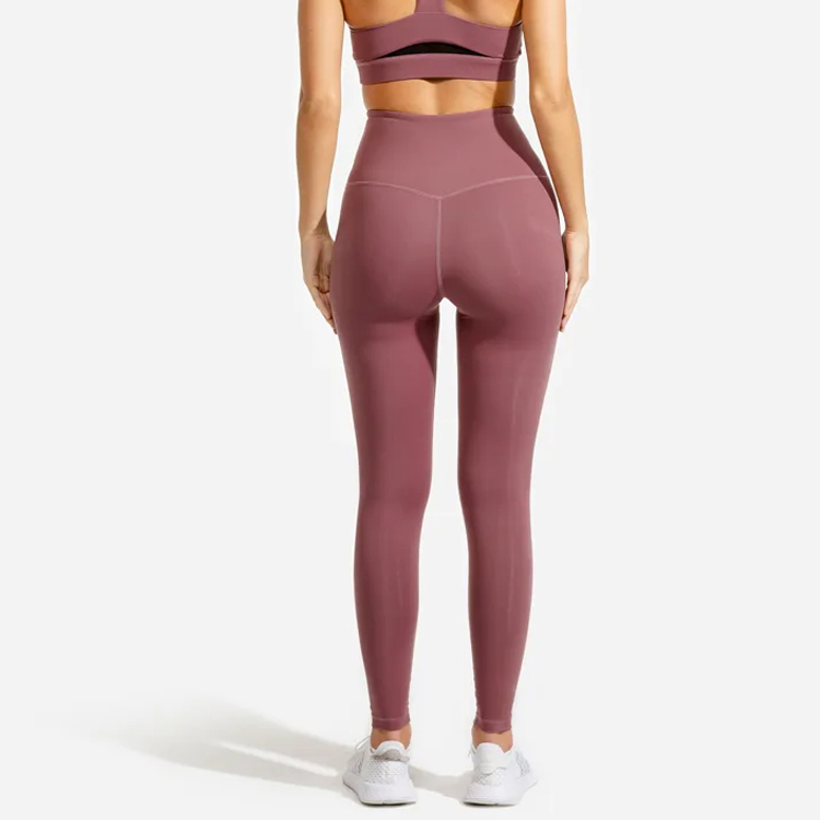 High Quality Stretchable Custom Logo High Waist Workout Gym Sports Women Yoga Pants detail pictures