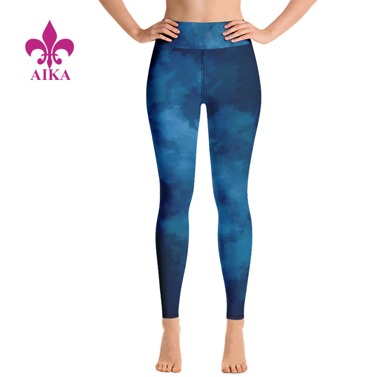 OEM Eco-friendly High Waist Workout Tie Dye Sports Women Yoga Tights Fitness Leggings