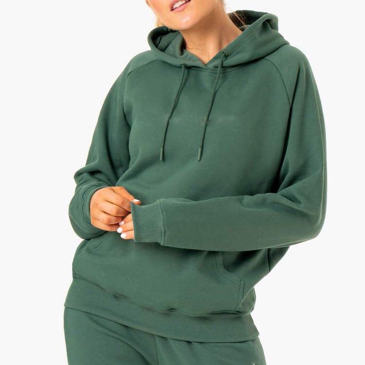 High Quality Custom Printing 100%Cotton Plain Workout Pullover Hoodies For Women