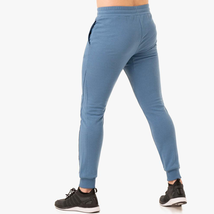 Wholesale Breathable Drawstring Waist Men Cotton Gym Jogger Pants With Pocket detail pictures