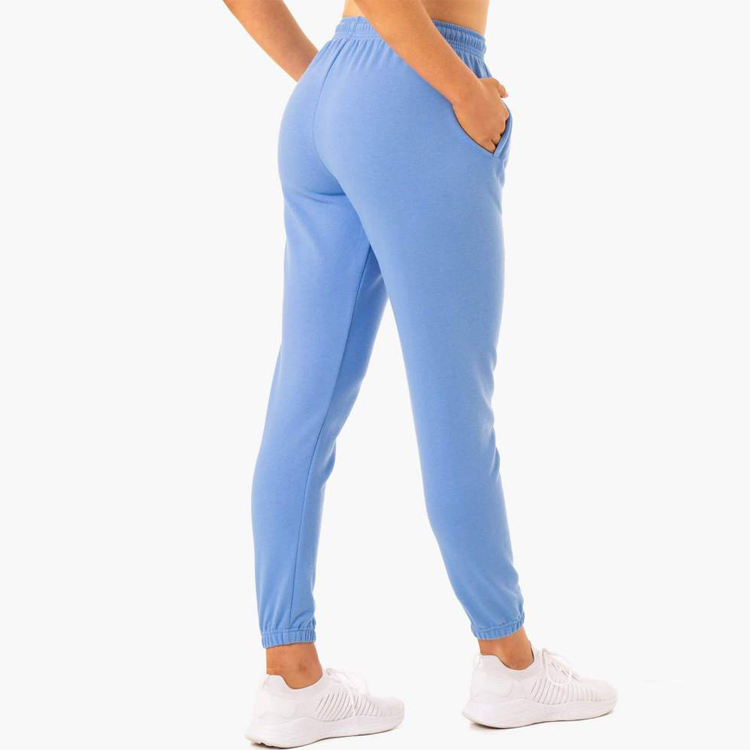 Custom Workout Lightweight Ladies Drawstring Waist Women Cotton Jogger Pants With Pocket detail pictures
