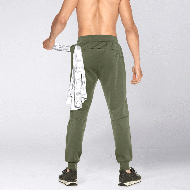 Hot Sale Custom Cotton Polyester Sports Jogger Pants With Zipper Pockets For Men detail pictures