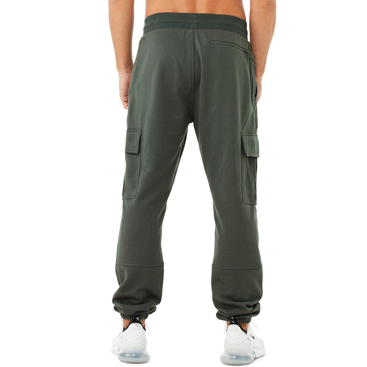 New Arrivals Wholesale Elastic Waist Loose Fit Workout Custom Men Cargo Sweat Pants detail pictures