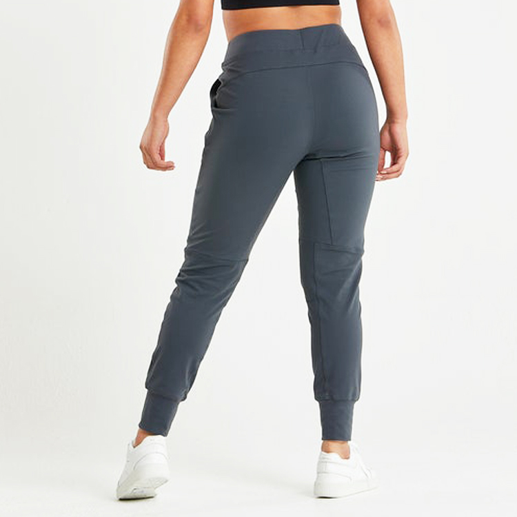 High Quality Stretchable Drawstring Waist Women Custom Slim Fit Sports Jogger Pants detail pictures