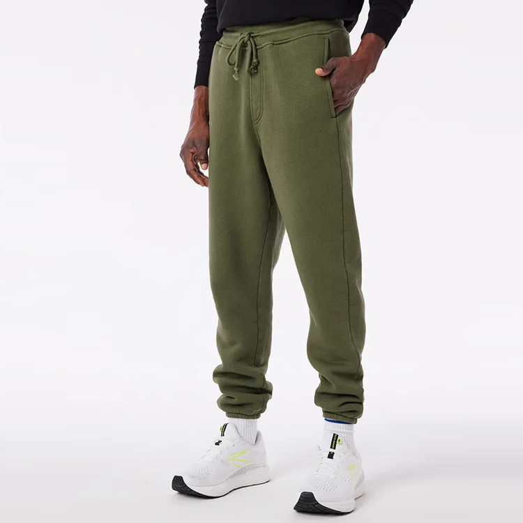 Custom Drawstring Waist Men Jogger Pants High Quality 100% Cotton Sweat Pants With Pocket detail pictures