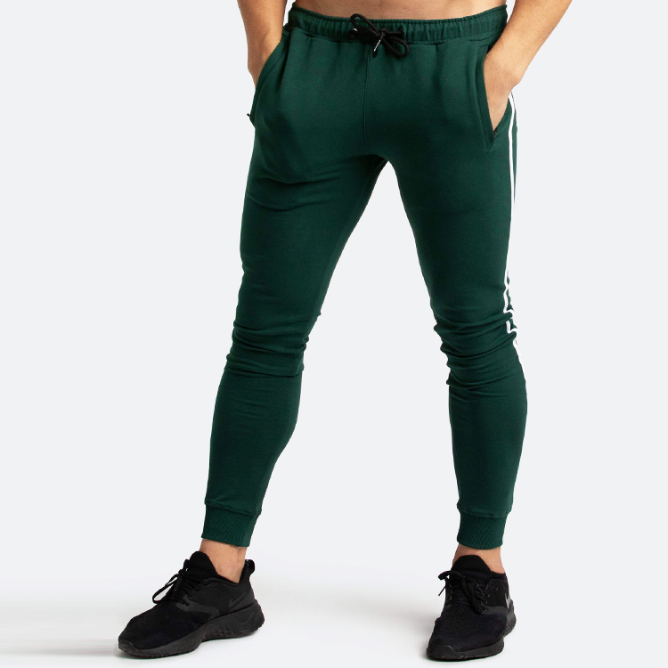 Wholesale Side Strip Custom Drawstring Waist Men Workout Pants Slim Fit Gym Joggers detail pictures