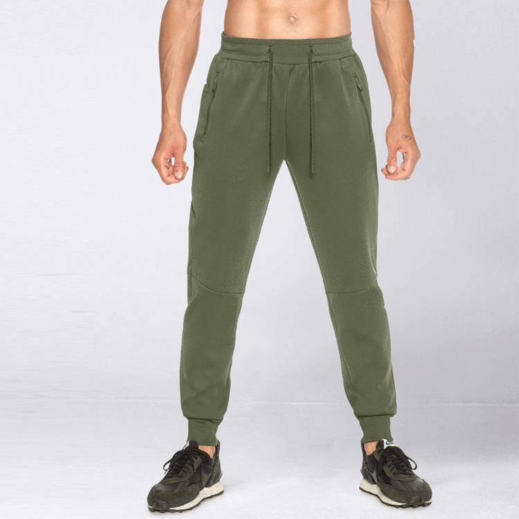 Hot Sale Custom Cotton Polyester Sports Jogger Pants With Zipper Pockets For Men