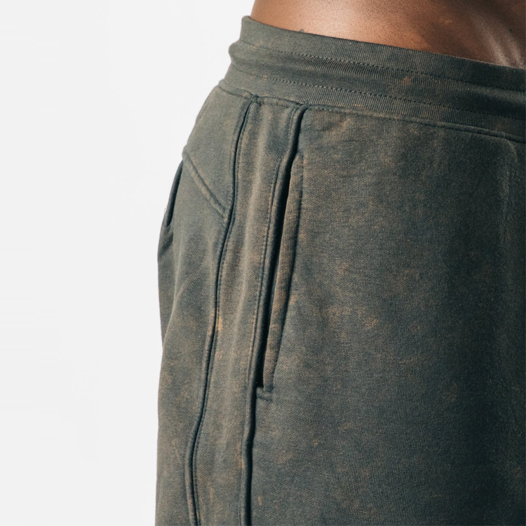 Wholesale Drawstring Waist Acid Washed Oversize Workout Jogger Sweat Pants For Men detail pictures
