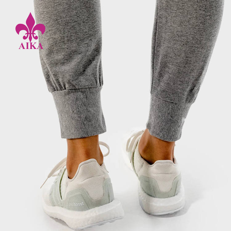 Top Quality Stretch Ladies Gym Zipper Pocket Sweat Pants Wholesale Slim Fit Joggers For Women detail pictures