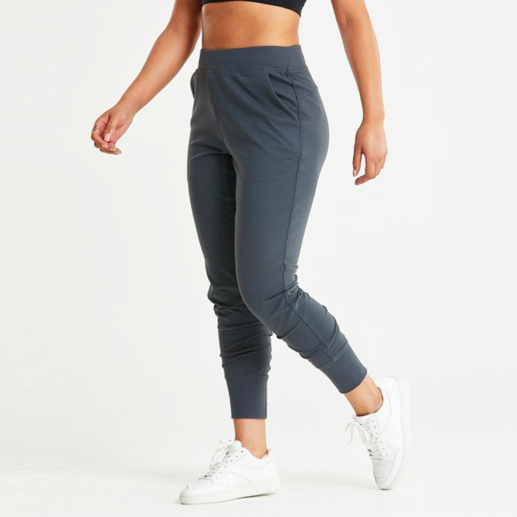 High Quality Stretchable Drawstring Waist Women Custom Slim Fit Sports Jogger Pants detail pictures