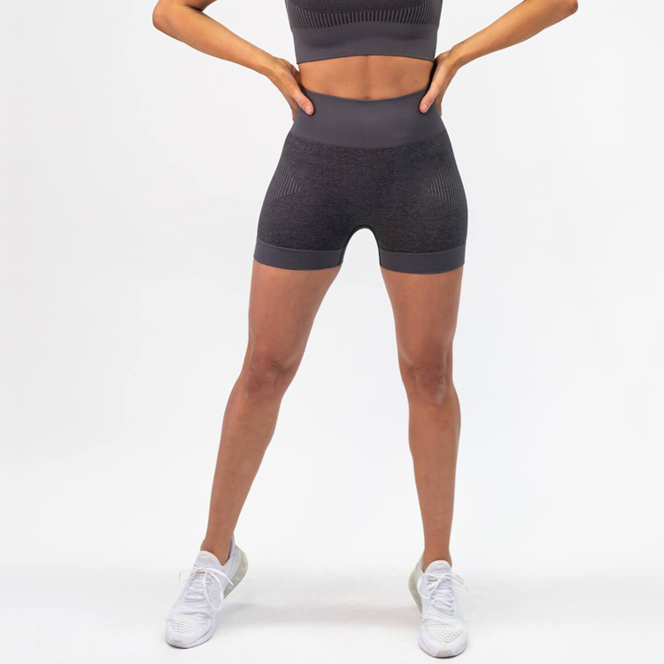 Wholesale Custom Logo High Waist Women Workout Seamless Yoga Fitness Shorts detail pictures