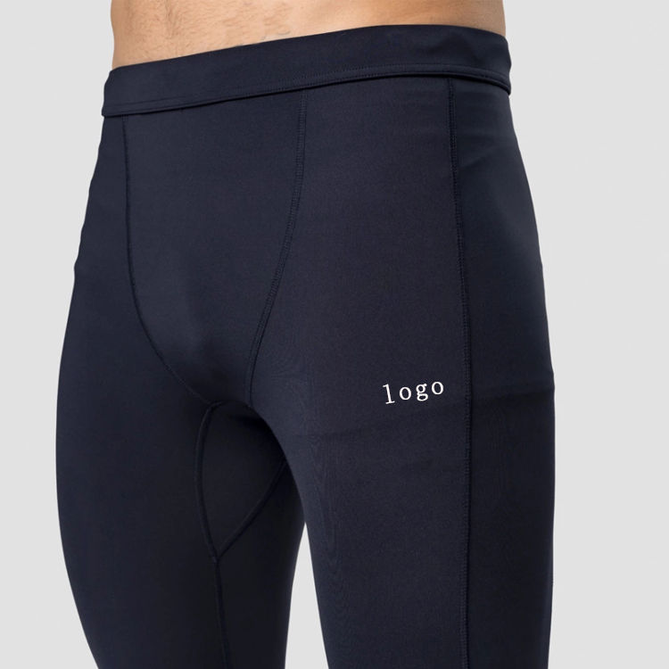 High Quality Stretch Quick Dry Custom Logo Running Compression Gym Legging Tights For Men detail pictures