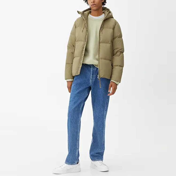 Top Sell OEM Winter Wear Custom Goose Down Coat Puffer Jacket For Men detail pictures