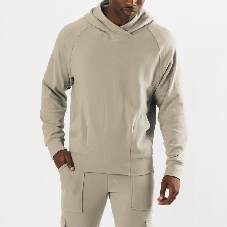 High Quality Slim Fit Cotton Polyester Custom Logo Plain Hoodies Sweatshirts For Men detail pictures