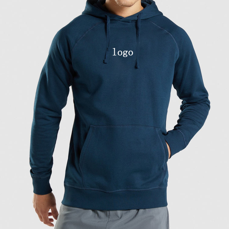 High Quality Fleece Inside Custom Printing Men Slim Fit Plain Hoodies With  Pocket